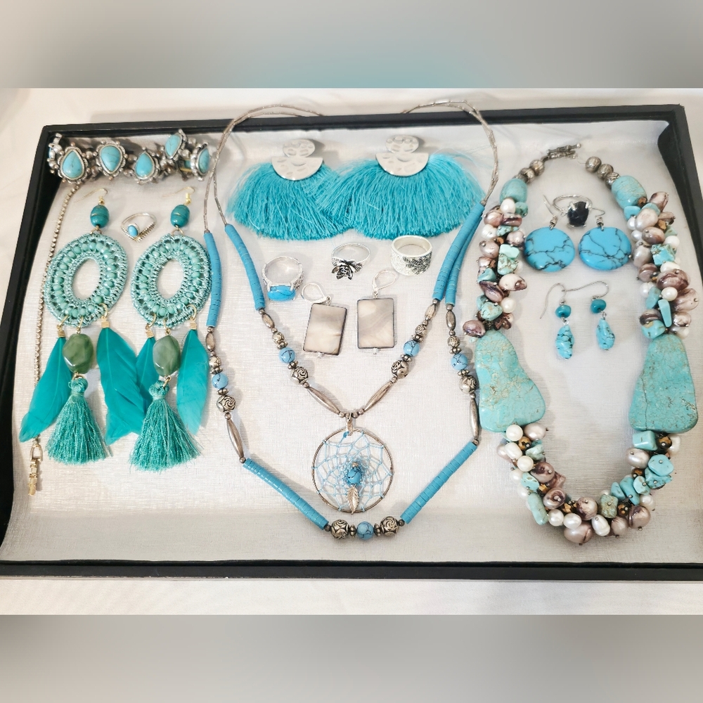 Turquoise Dreams Jewelry Lot- Boho & Southwestern Vibes